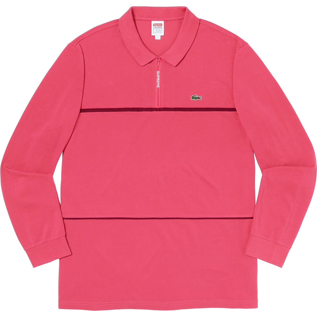 Supreme®/LACOSTE Pique Zip L/S Polo view 5